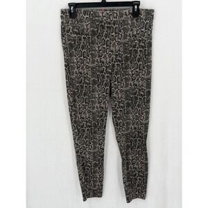 Spanx Leggings Womens Large Brown Taupe Snake Print Jean-ish Ankle Stretch Slim